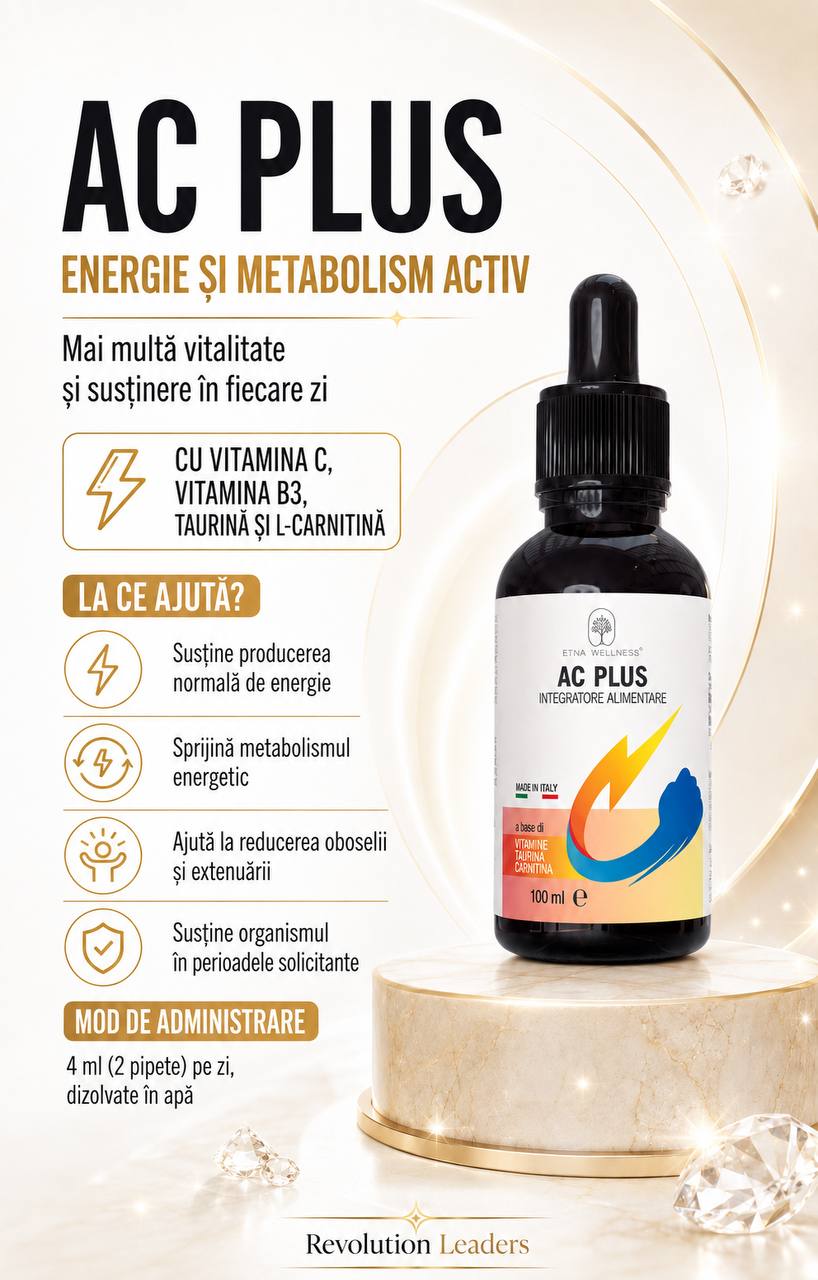 AC PLUS PICĂTURI – Susținerea metabolismului energetic